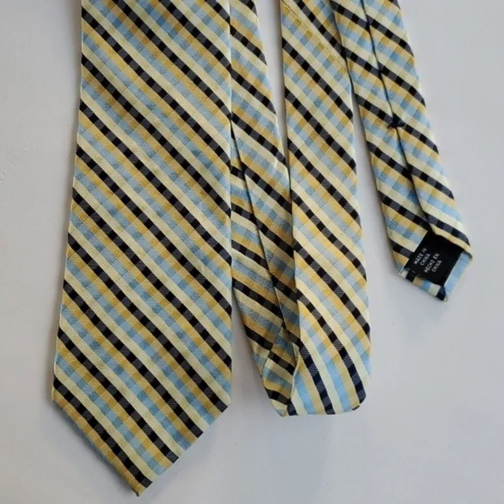 US POLO ASSOCIATION SILK GINGHAM CHECK PLAID 3.5 by 57